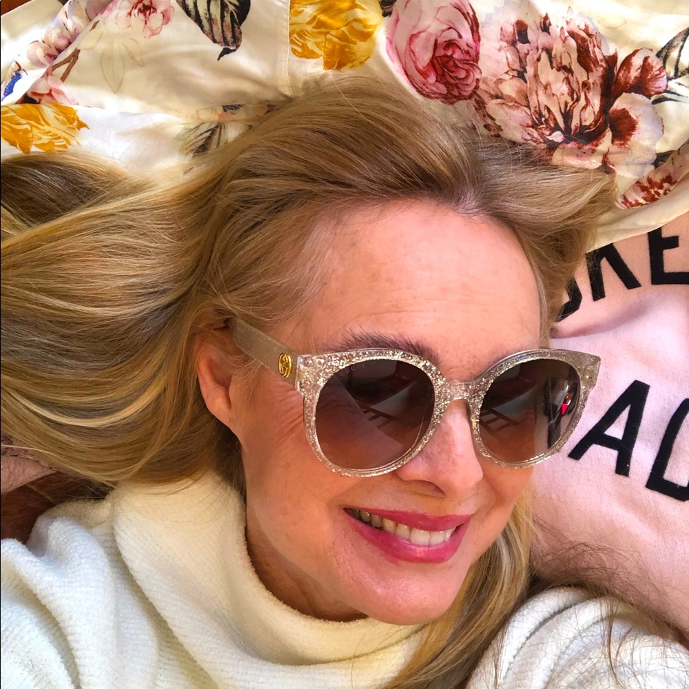 Gucci new sun glasses amazing ! silver glitter never worn